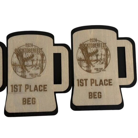 Custom Laser Engraved Wood Disc Golf Trophy, Gift Trophies, Discgolf Gifts - Picture 4 of 5